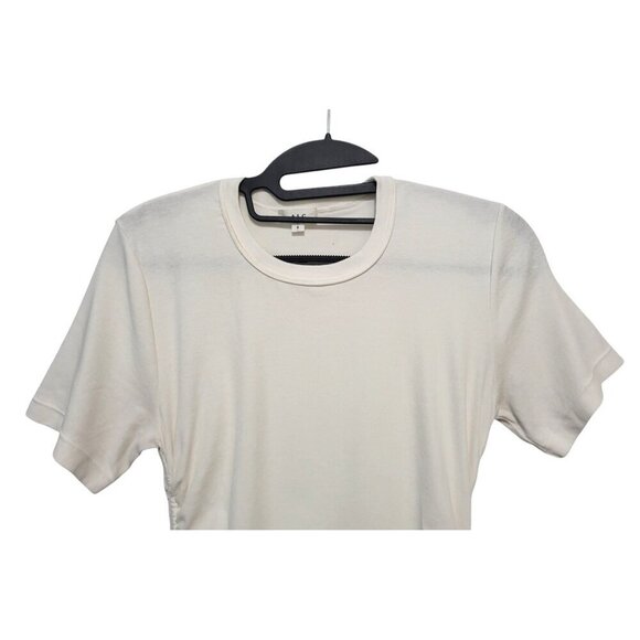 A.L.C. Austin Ruched Side Tie Tee Shirt Stretch Cotton Top - Picture 5 of 13